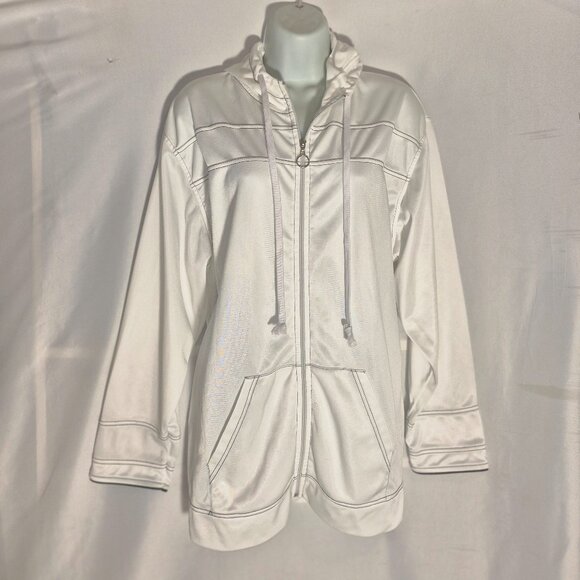 BEAUXART sportswear hooded athletic jacket, white from Europe in size XL - Picture 6 of 16